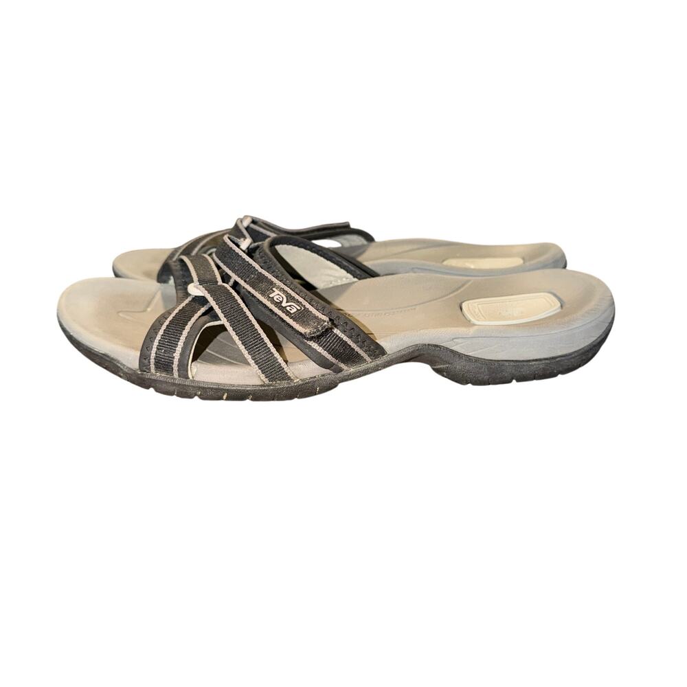 Teva Tirra Slide Sandals Women’s Size 9 Black Adjustable Stap Sport Shoes